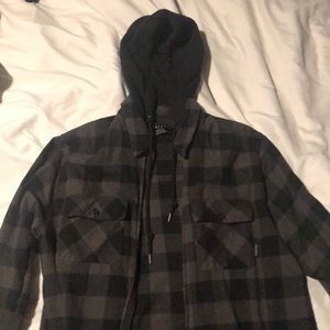 Flannel with hood